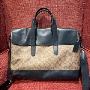 Coach Black and Brown Men's Briefcase